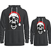 Family Look Active Santa Claus Graphic optical illusion Print Long Sleeve Regular Hoodie Sweatshirt Black