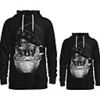Family Look Active Santa Claus Graphic optical illusion Print Long Sleeve Regular Hoodie Sweatshirt Black