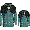 Family Look Active Santa Claus Graphic optical illusion Print Long Sleeve Regular Hoodie Sweatshirt Green
