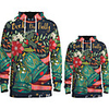 Family Look Active Santa Claus Graphic optical illusion Print Long Sleeve Regular Hoodie Sweatshirt Green