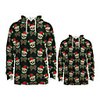 Family Look Active Santa Claus Graphic optical illusion Print Long Sleeve Regular Hoodie Sweatshirt Green