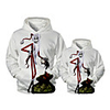 Family Look Active Santa Claus Graphic optical illusion Print Long Sleeve Regular Hoodie Sweatshirt White