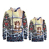Family Look Active Santa Claus Graphic optical illusion Print Long Sleeve Regular Hoodie Sweatshirt Yellow