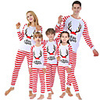Family Look Animal Letter Print Long Sleeve Regular Regular Clothing Set White