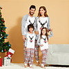 Family Look Animal Letter Print Long Sleeve Regular Regular Clothing Set White