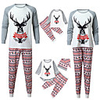Family Look Animal Letter Print Long Sleeve Regular Regular Clothing Set White