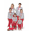 Family Look Animal Print Long Sleeve Regular Regular Clothing Set Gray