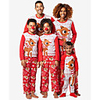 Family Look Animal Print Long Sleeve Regular Regular Clothing Set Red