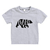 Family Look Basic Animal Letter Print Short Sleeve Regular Regular Tee Gray