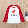 Family Look Basic Letter Print Long Sleeve Regular Regular Blouse White