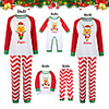Family Look Deer Letter Long Sleeve Regular Maxi Regular Clothing Set Red