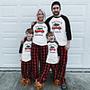 Family Look Geometric Letter Print Long Sleeve Regular Regular Clothing Set Black