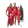 Family Look Graphic Letter Print Long Sleeve Regular Regular Clothing Set Red