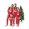 Family Look Graphic Letter Print Long Sleeve Regular Regular Clothing Set Red