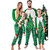 Family Look Graphic Print Long Sleeve Regular Regular Clothing Set Green