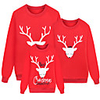 Family Look Letter Print Long Sleeve Regular Regular Clothing Set Red