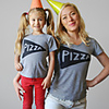 Family Look Letter Print Short Sleeve Regular Regular Tee Gray