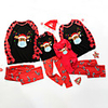 Family Look Santa Claus Animal Print Long Sleeve Regular Regular Clothing Set White