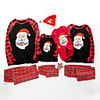 Family Look Santa Claus Graphic Letter Print Long Sleeve Regular Regular Clothing Set Black