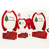 Family Look Santa Claus Graphic Letter Print Long Sleeve Regular Regular Clothing Set Black