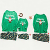 Family Look Santa Claus Graphic Letter Print Long Sleeve Regular Regular Clothing Set Red