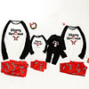 Family Look Santa Claus Graphic Letter Print Long Sleeve Regular Regular Clothing Set White