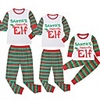Family Look Santa Claus Letter Print Long Sleeve Regular Regular Clothing Set Green