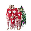 Family Look Striped Graphic Print Long Sleeve Regular Regular Clothing Set Red