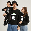 Family Look Sweatshirt Cat Animal Sports Outdoor Print Black Long Sleeve Active Matching Outfits / Winter / Spring / Casual miniinthebox
