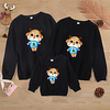 Family Look Sweatshirt Deer Animal Sports Outdoor Print Black Long Sleeve Active Matching Outfits / Winter / Spring / Casual miniinthebox