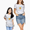 Family Look White Summer Active Print Daisy Floral Short Sleeve Tee / Kids miniinthebox