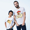 Family Look White Summer Active Print Graphic Animal Short Sleeve Tee / Kids miniinthebox