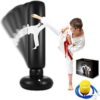 Famiry Punching Bag for Kids,  63 Inch Freestanding Boxing Inflatable Punching Bag for Kids,  Bounce Back for Practicing Karate,  Taekwondo,  MMA,  Fitness Freestanding Boxing Bag (Air Pump Included) miniinthebox