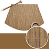 Fan-shaped PVC Placemat Non-slip Insulation Bamboo Pattern Placemat Kitchen Home Decoration 4530cm