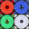 Fan With 120mm Pc Cover Heat Sink 16db Ultra Quiet 33 Led Cooling With 12cm Anti-Vibration Rubber Fan