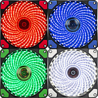Fan With 120mm Pc Cover Heat Sink 16db Ultra Quiet 33 Led Cooling With 12cm Anti-Vibration Rubber Fan