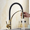 Fancy Kitchen faucet - Single Handle One Hole Electroplated Pull-out / ­Pull-down / Tall / ­High Arc Centerset Contemporary Kitchen Taps