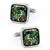 fancy nebula mother of pearl square cufflinks for men deep space cuff links set (nebula champaign gold)