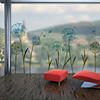 Fantasy Flowers Pattern Matte Window Film Cling Vinyl Thermal-Insulation Privacy Protection Home Decor For Window Cabinet Door Sticker / Window Sticker 60X58CM