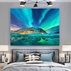 Fantasy Sky Aurora Wall Tapestry Art Decor Blanket Curtain Hanging Home Bedroom Living Room Decoration miniinthebox