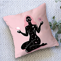 Fantasy Woman Double Side Cushion Cover 1PC Soft Decorative Square Throw Pillow Cover Cushion Case Pillowcase for Sofa Bedroom Livingroom Outdoor Superior Quality Machine Washable Outdoor Cushion for Sofa Couch Bed Chair miniinthebox