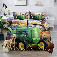 Farm tractor For Kids Teens Adults Duvet Cover Set 2/3 Piece Bedding Set with 1 or 2 Pillowcase(Single Twin only 1pcs) miniinthebox