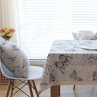 Farmhouse Style Pastoral Tablecloth Cotton Linen Fabric Table Cloth, Washable Table Cover Dust-Proof Wrinkle Resistant for Restaurant,  Picnic,  Indoor and Outdoor Dining miniinthebox