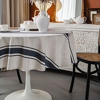 Farmhouse Style Pastoral Tablecloth Cotton Linen Fabric Table Cloth, Washable Table Cover Dust-Proof Wrinkle Resistant for Restaurant,  Picnic,  Indoor and Outdoor Dining miniinthebox