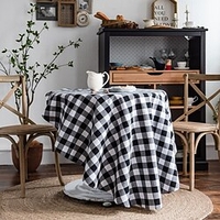 Farmhouse Style Pastoral Tablecloth Cotton Linen Fabric Table Cloth, Washable Table Cover Dust-Proof Wrinkle Resistant for Restaurant,  Picnic,  Indoor and Outdoor Dining miniinthebox