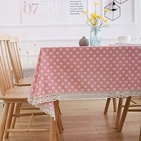 Farmhouse Style Tablecloth Cotton Linen Rectangle Table Cloths for Kitchen Dining,  Party,  Holiday,  Christmas,  Buffet miniinthebox
