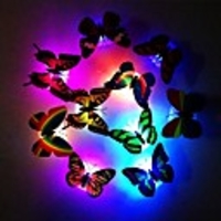Fashion 7-Color Changing Cute Butterfly LED Night Light Home Room Desk Wall Décor 1pc