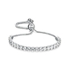 fashion adjustable chain bracelet for women, cubic zirconia platinum plated gift bracelet of luxury shining jewelry
