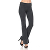 fashion aktiv women fold-over waistband stretchy cotton with plus bootcut yoga pants (large,  charcoal) miniinthebox