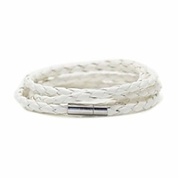 fashion alloy buckle cuffs multilayer leather bracelet bangle, 7.5inches